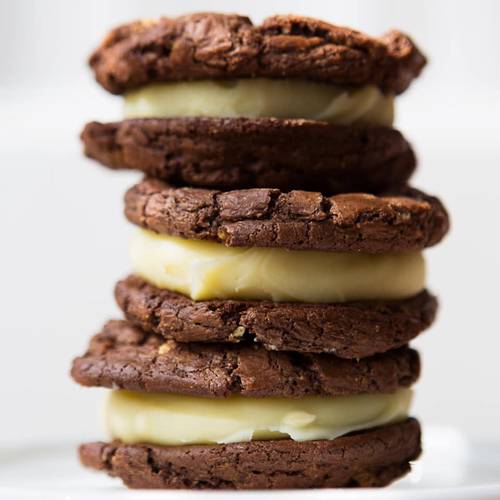 Double Chocolate Cookie Sandwiches